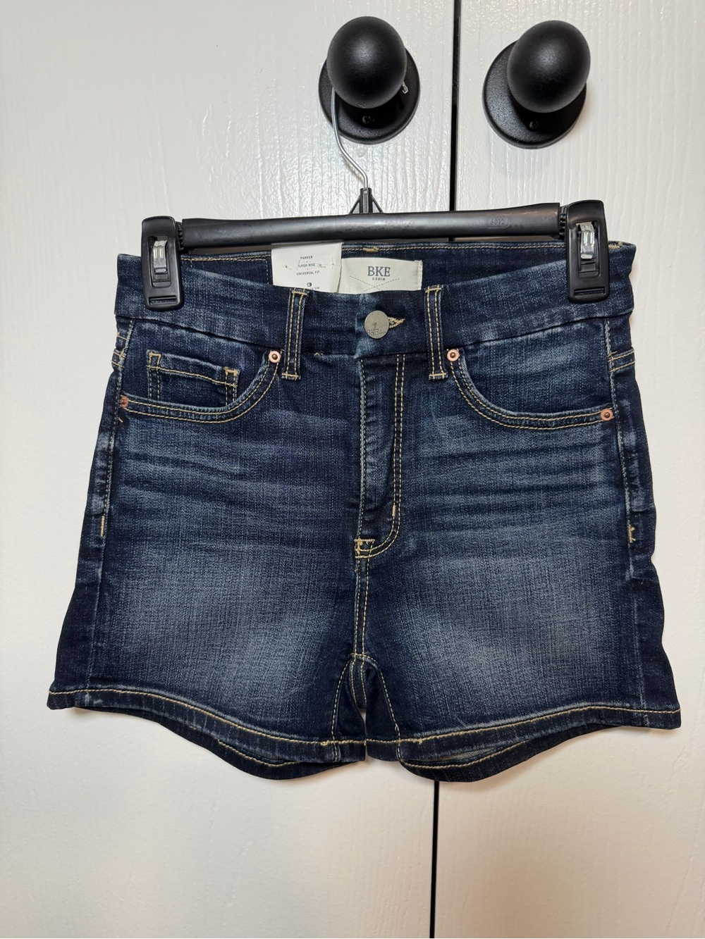 BKE Dark Blue Denim Shorts - BKE Women Shorts - Parker Stretch Shorts